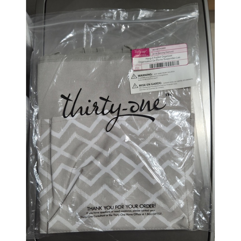 Thirty-One Hang It Pocket Organizer Dancing Diamond Retired‎ NEW